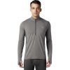 Clothing * | Mountain Hardwear Ghee Long-Sleeve 1/2-Zip Top Men'S Online Discount Heather Shark