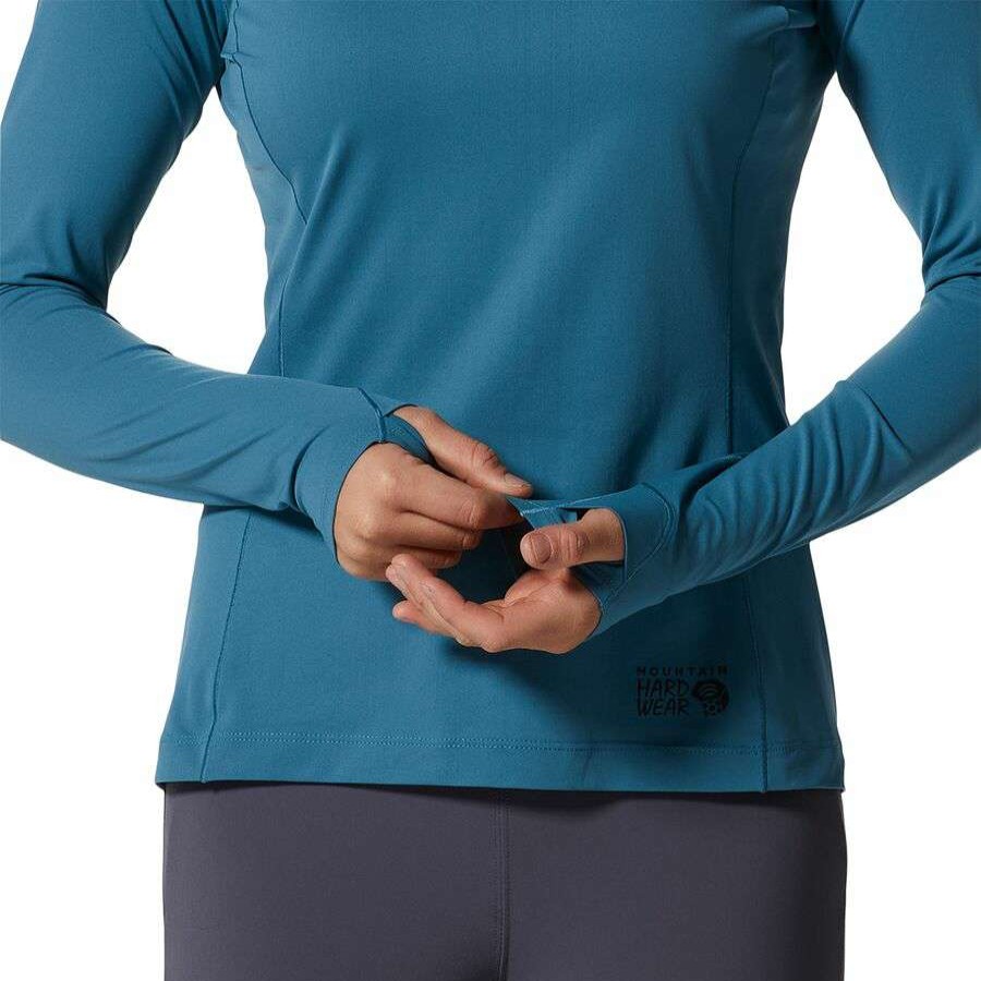 Clothing * | Mountain Hardwear Mountain Stretch Long-Sleeve Crew Women'S For Sale Black