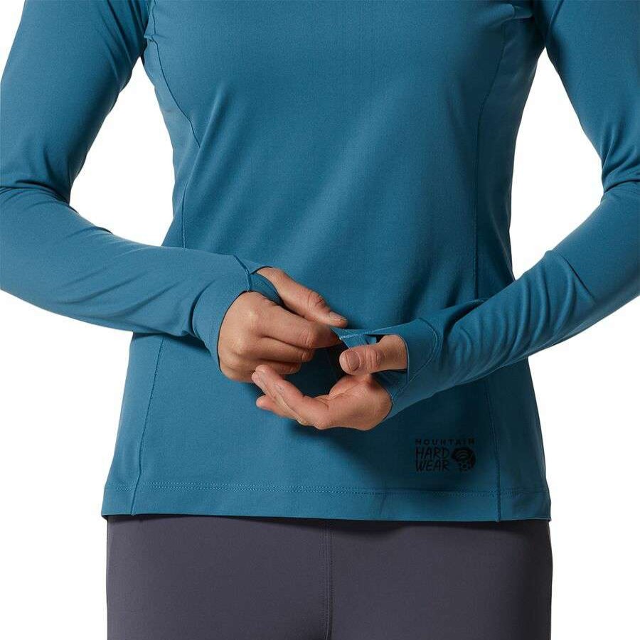 Clothing * | Mountain Hardwear Mountain Stretch Long-Sleeve Crew Women'S Large Choice Black