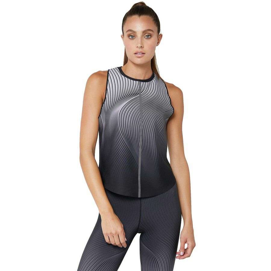 Clothing * | Ultracor Inc Ruffle Wave Naos Top Women'S On Sale Nero/Grey Reflective