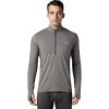 Clothing * | Mountain Hardwear Ghee Long-Sleeve 1/2-Zip Top Men'S Online Heather Shark