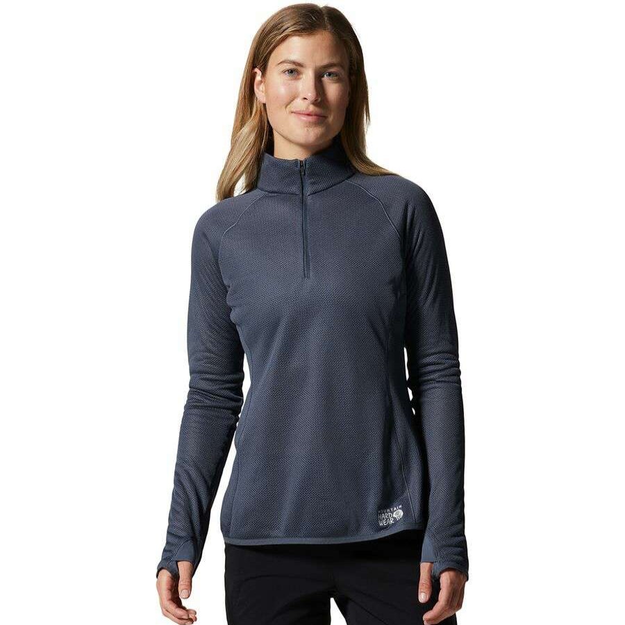 Clothing * | Wholemountain Hardwear Airmesh 1/4-Zip Top Women'S Sale Online Blue Slate