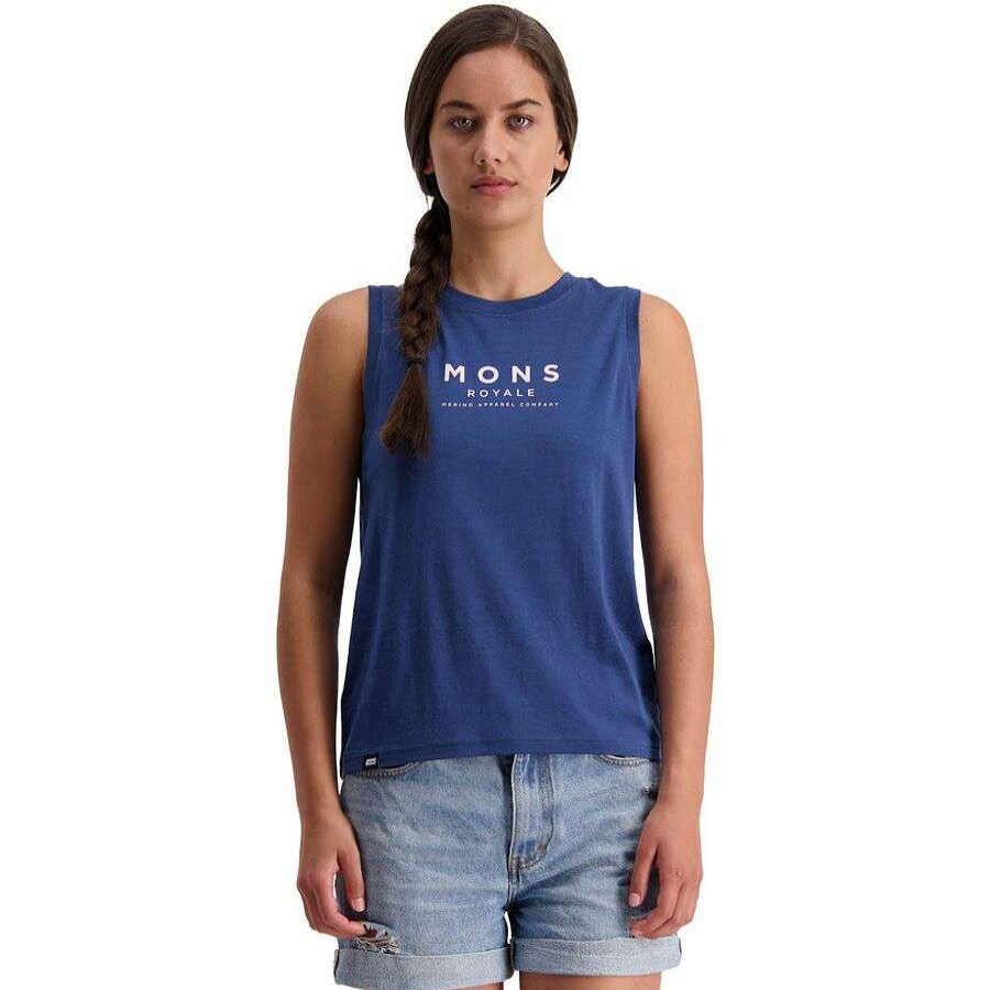 Clothing * | Dicount Mons Royale Icon Relaxed Tank Top Women'S Large Choice