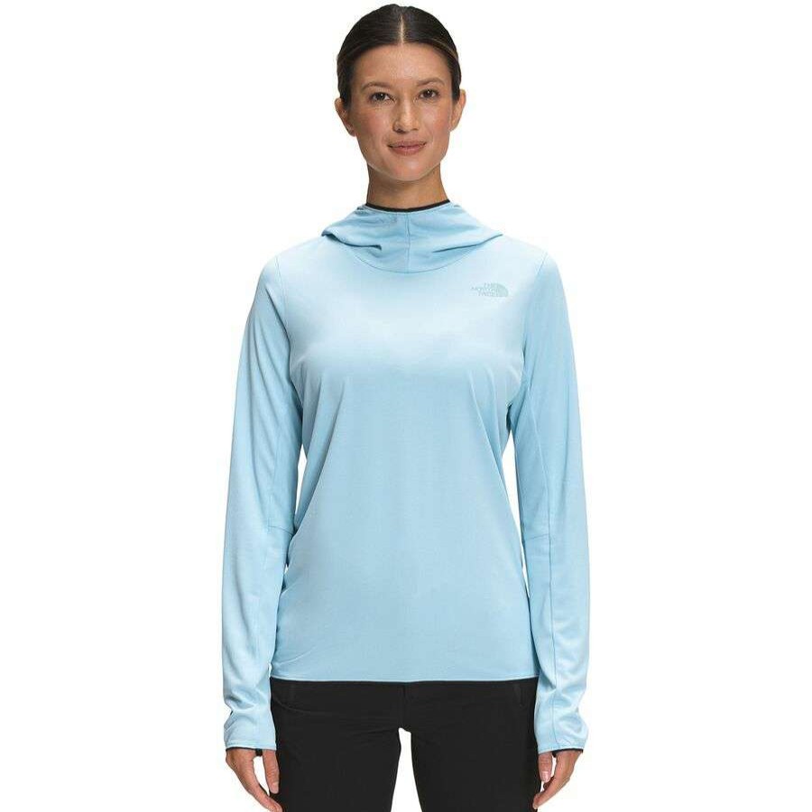 Clothing * | Dicount The North Face Belay Sun Hooded Shirt Women'S On Sale Beta Blue